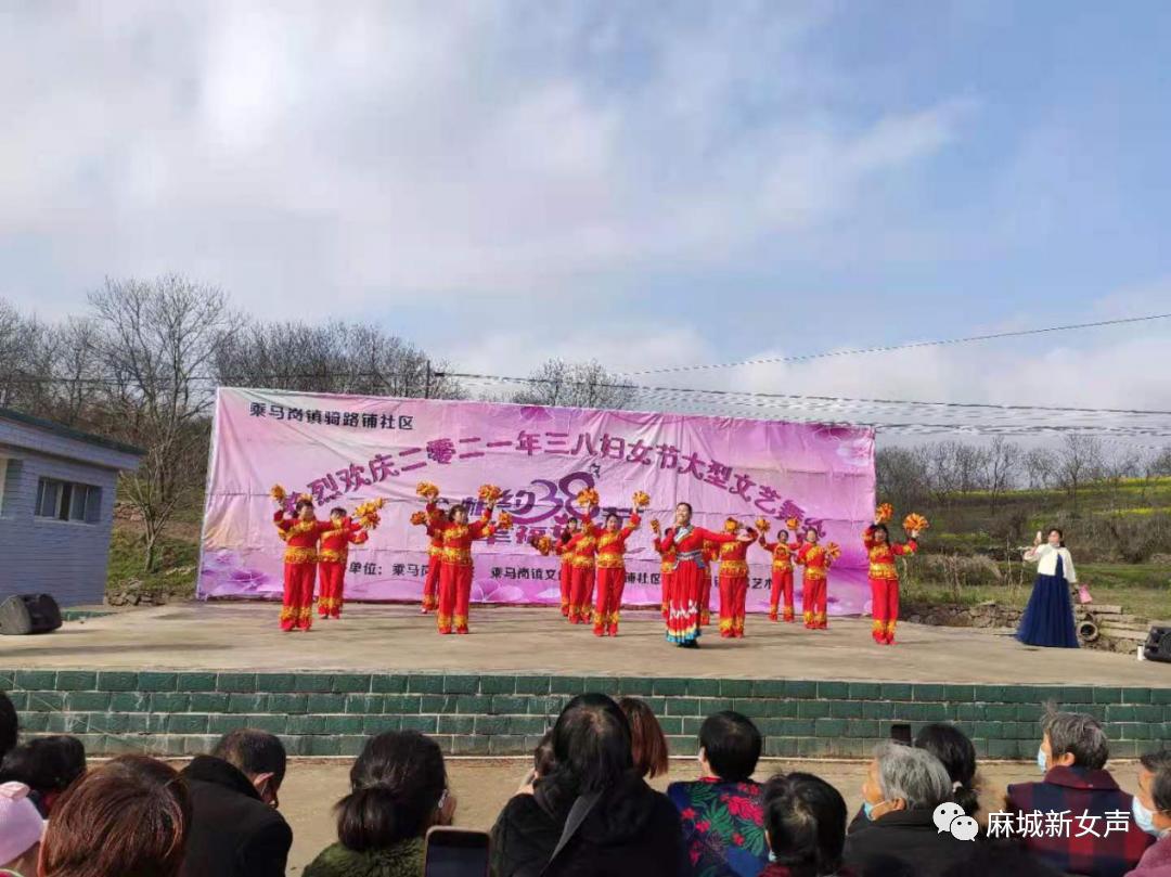 三八节当天,乘马岗镇妇联组织机关女干部职工积极参与麻城市庆"三八"