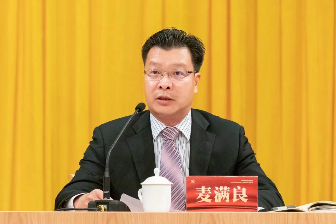 里水镇党委副书记,镇长麦满良传达全省,全市,全区党史学习教育动员