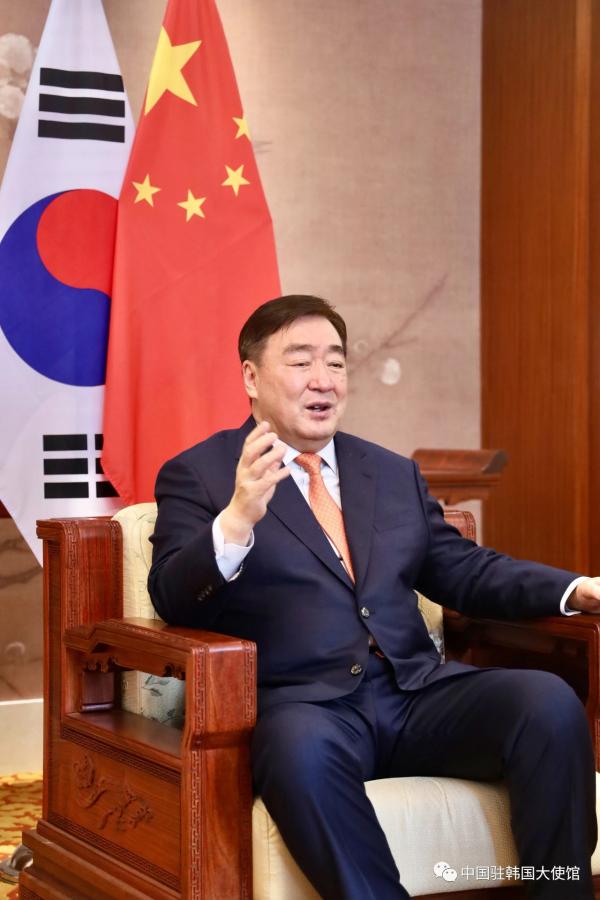 驻韩国大使邢海明接受韩国纽西斯通讯社专访
