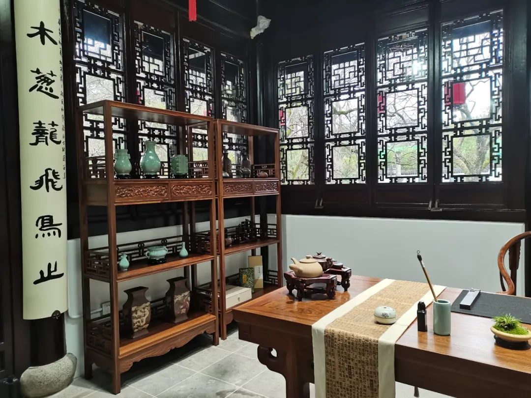 古猗园逸野堂陈设添新作书香浓郁显韵味