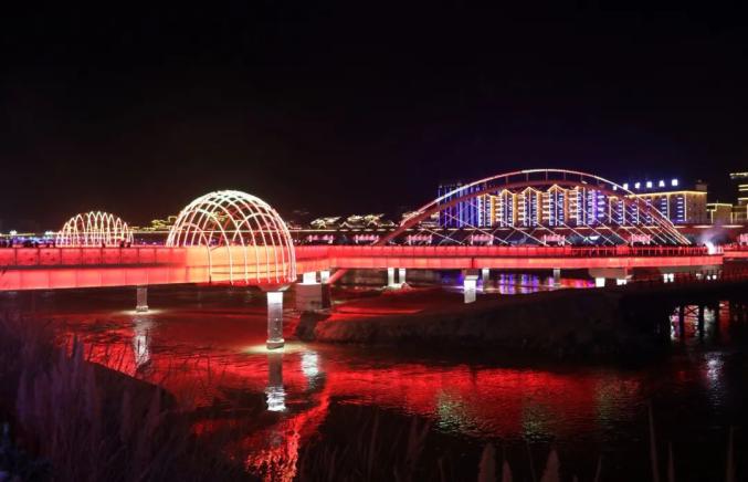 武都白龙江廊桥图片