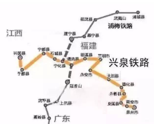 兴泉高铁线路图图片