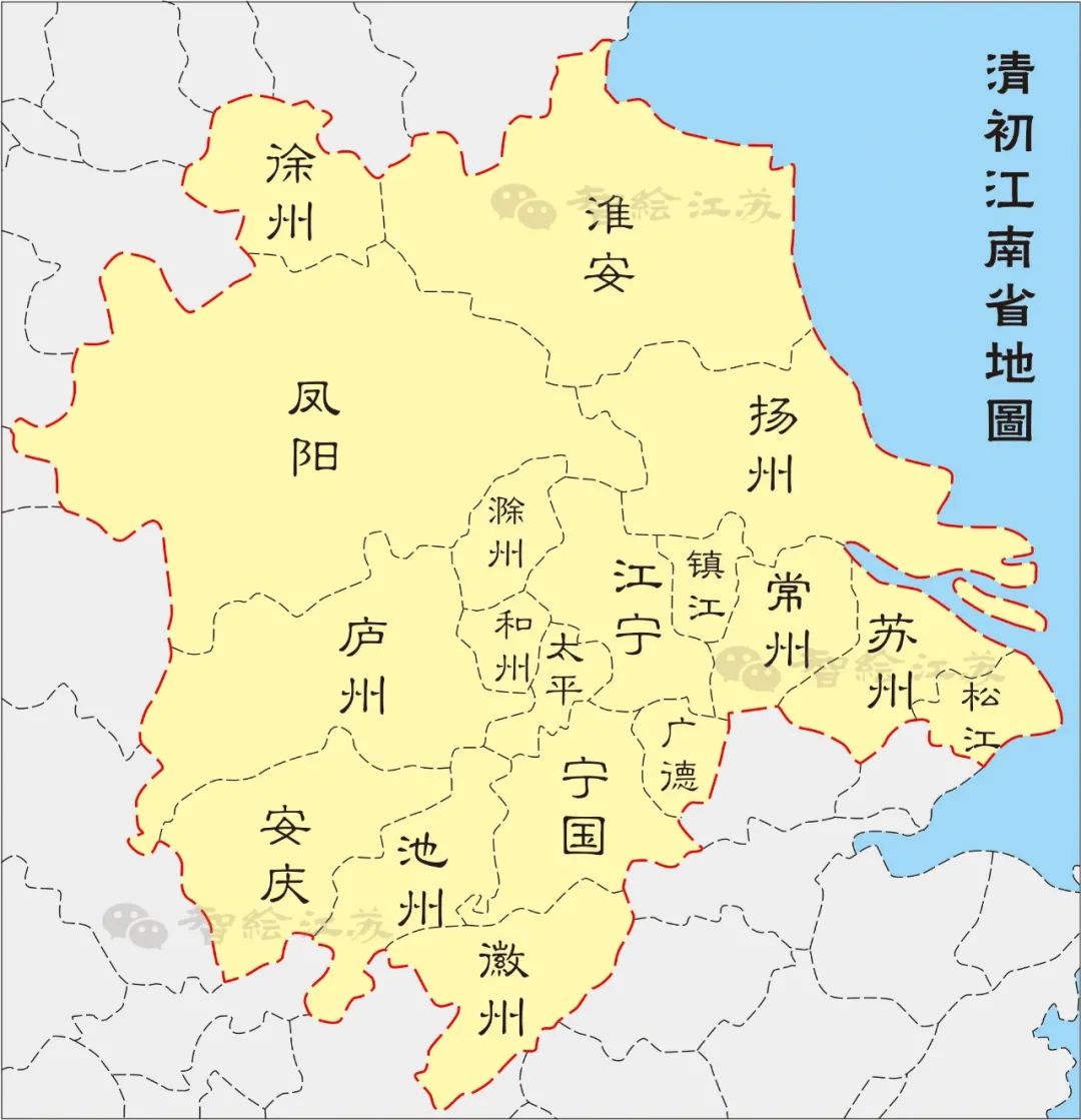 清朝江苏省地图图片