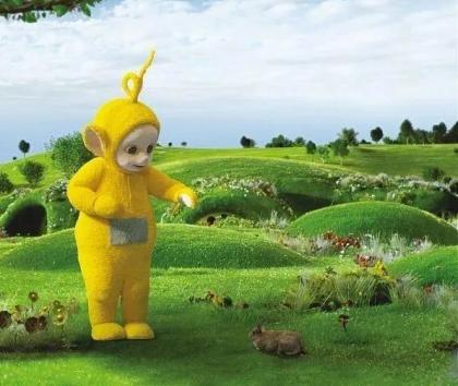 旁边这只兔子有多大?猜猜看天线宝宝老爷们《天线宝宝》都看过吧?