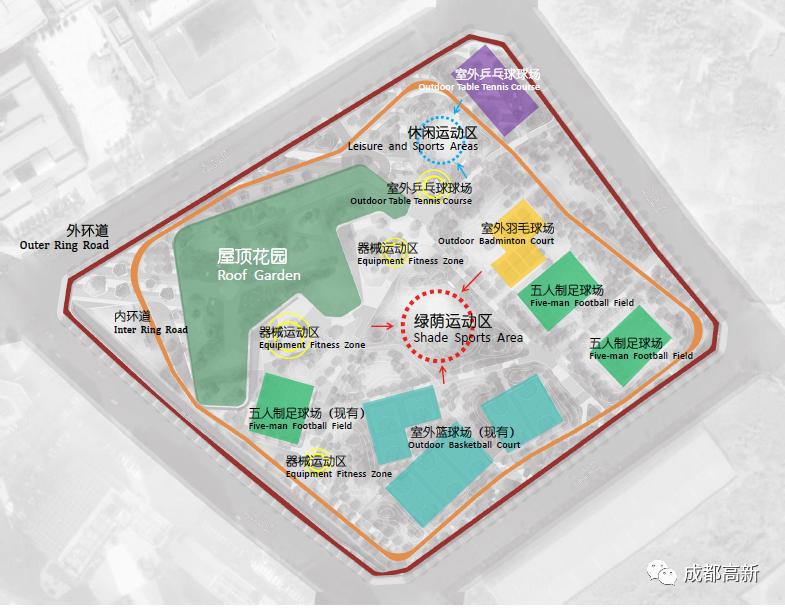 高新区体育中心规划图图片