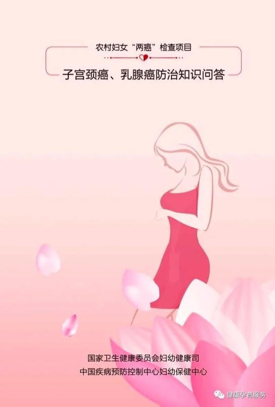 国家卫健委权威发布子宫颈癌乳腺癌防治知识问答宣传手册农村妇女两癌
