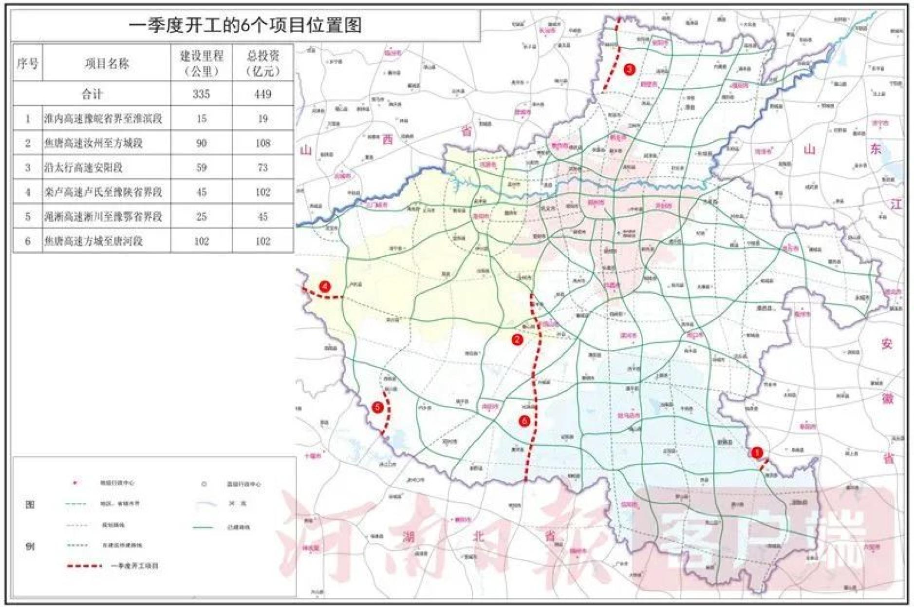 河南6條高速公路集中開工今年全省高速通車裡程將達到7216公里