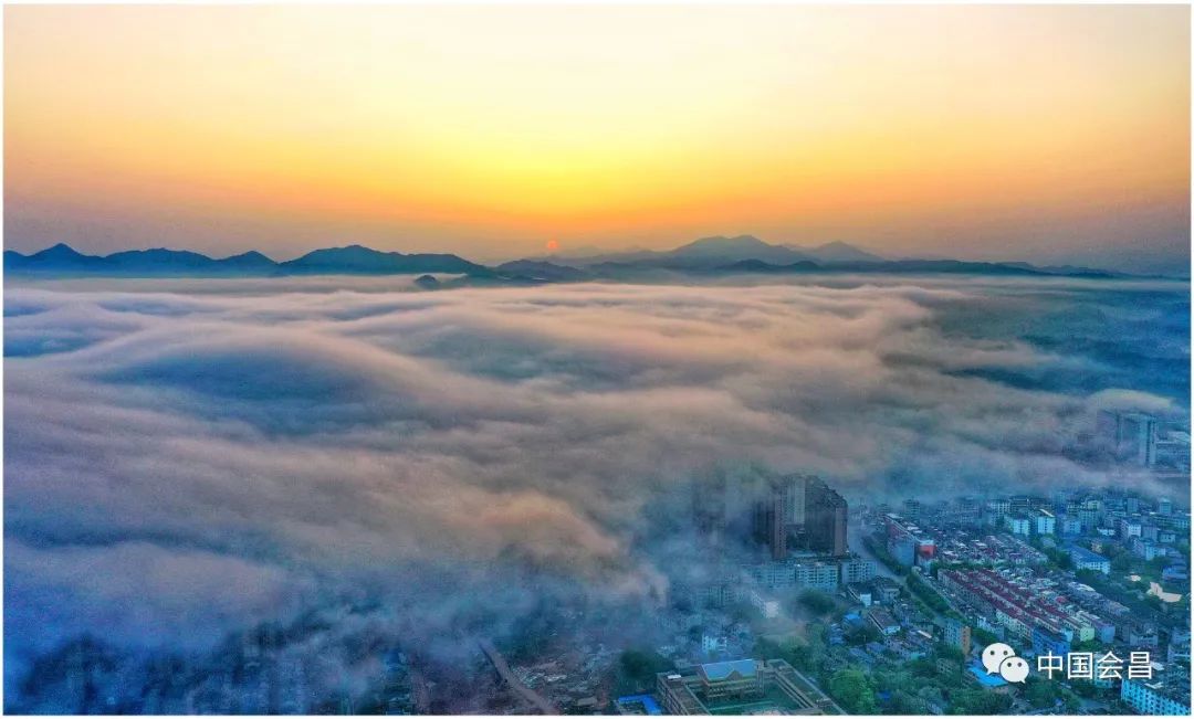 会昌县城惊现云海奇观!