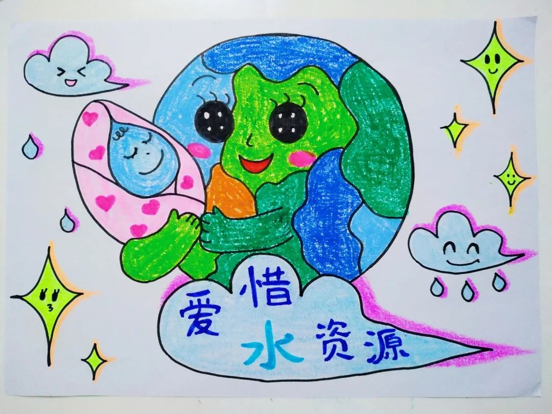 幼儿园世界水日画画图片