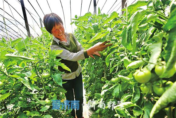 "章丘区官庄街道石匣村党支部委员袁善亮第一个拆除自家违章建筑,村民