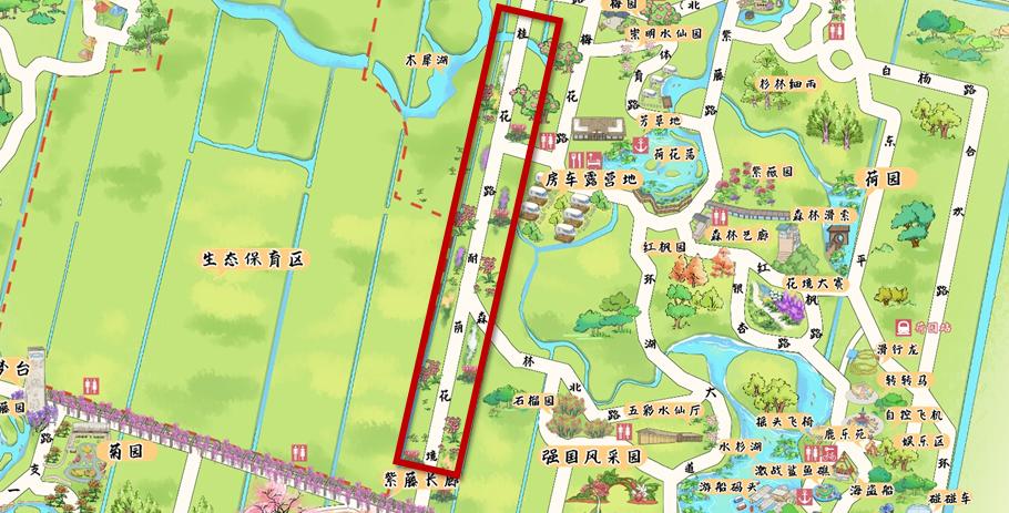 花博会花博南园游园攻略来了快收好这份手绘地图