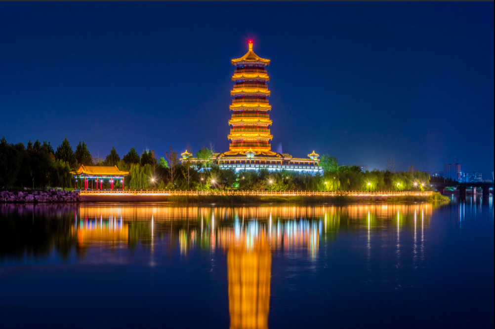 淄博市夜景图片