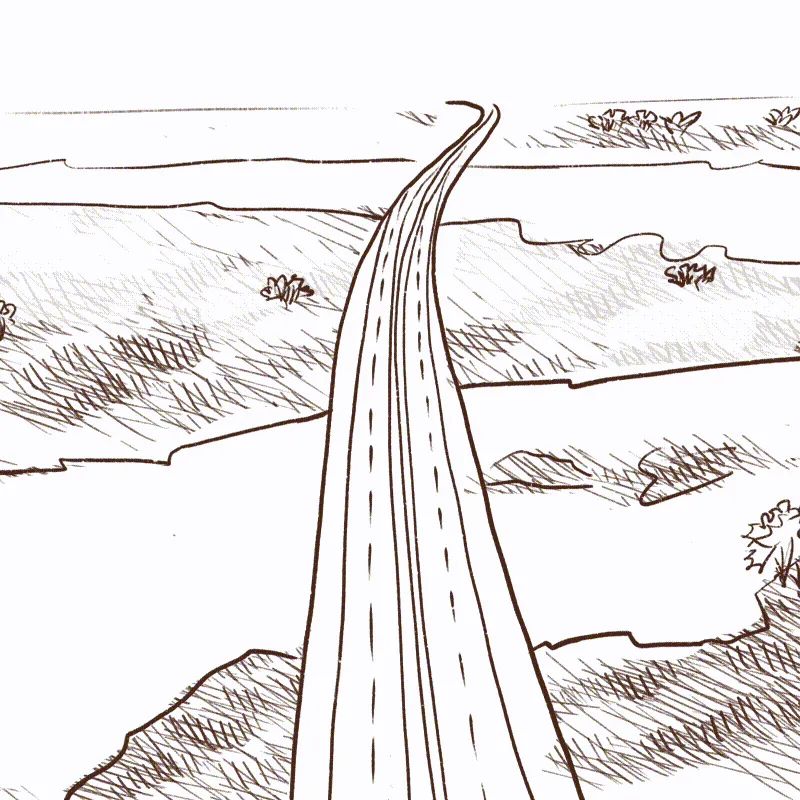 高速公路简笔画 画法图片