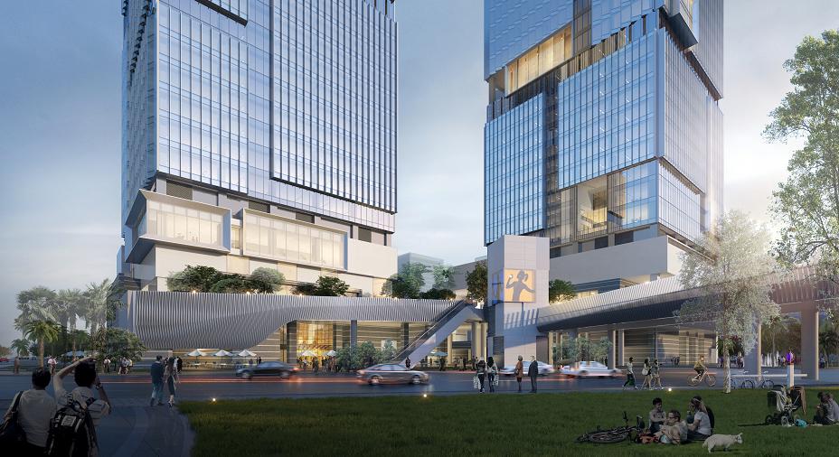 与城市互动的开放性城市综合体欧昊集团总部大楼