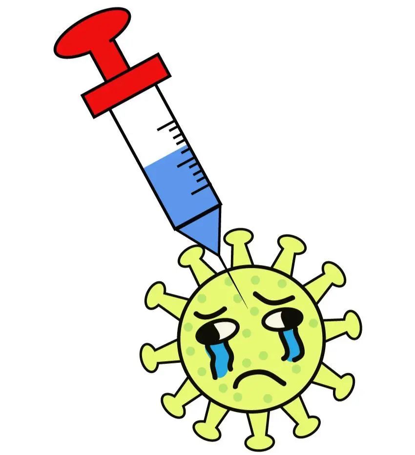 新冠疫苗的卡通图画图片