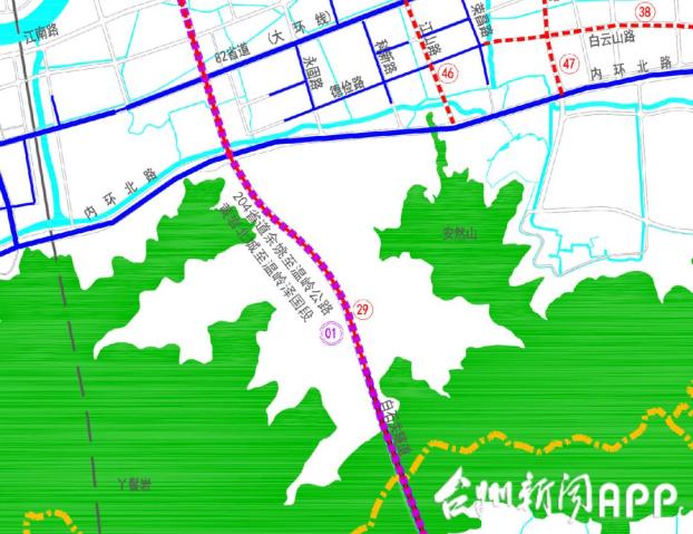 台州发布序号2为体育场路(站场环路——永宁河) 05 开发大道(东段)