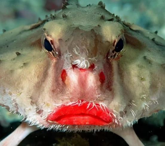那么,为什么红唇蝙蝠鱼还会长有这样突兀的红唇呢?