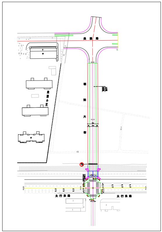 丁字式分离道路图片