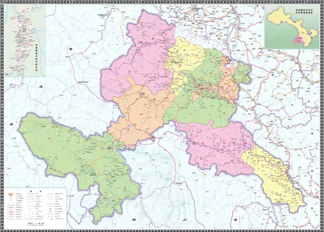 玛曲县行政区划图图片