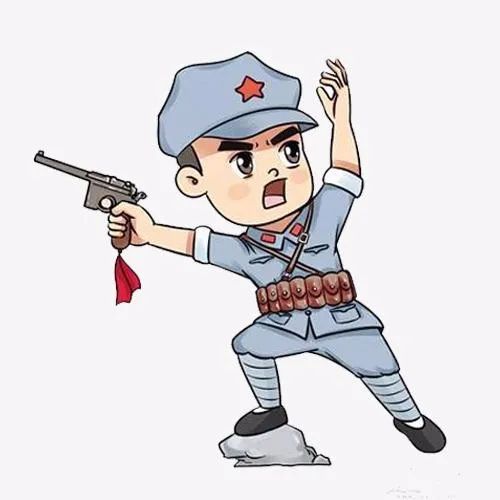 红军抗战简笔画图片