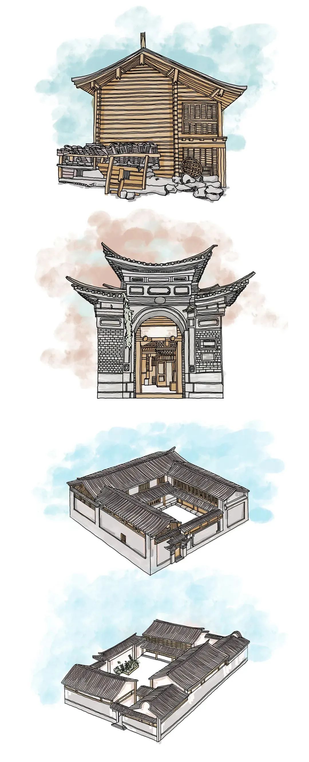 手绘多样云南这组长图绝了