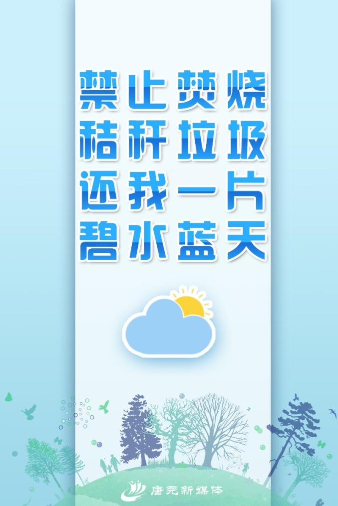 海报助力秸秆禁烧守护天蓝水清保定市民这样做