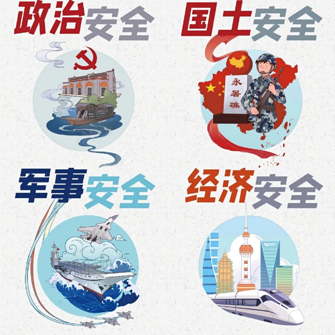 政治,军事,国土,经济安全不仅关系到国家的长治久安更与民族复兴和