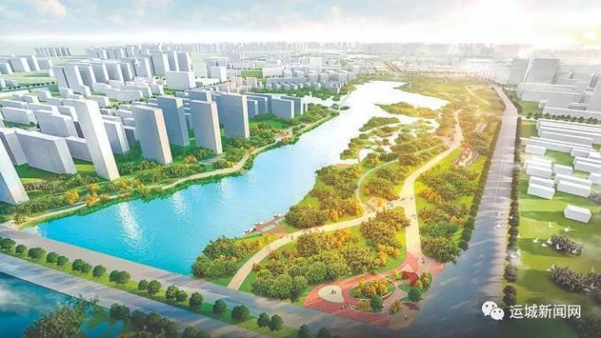 运城官道河生态修复与整治工程有序推进今年年底尧梦湖公园主体完工