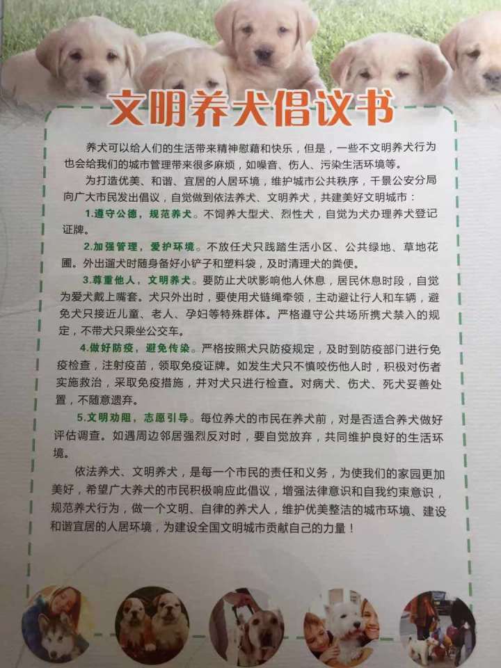 一九公园,在正门广场,劳动湖畔等地向广大市民发放《文明养犬倡议书》