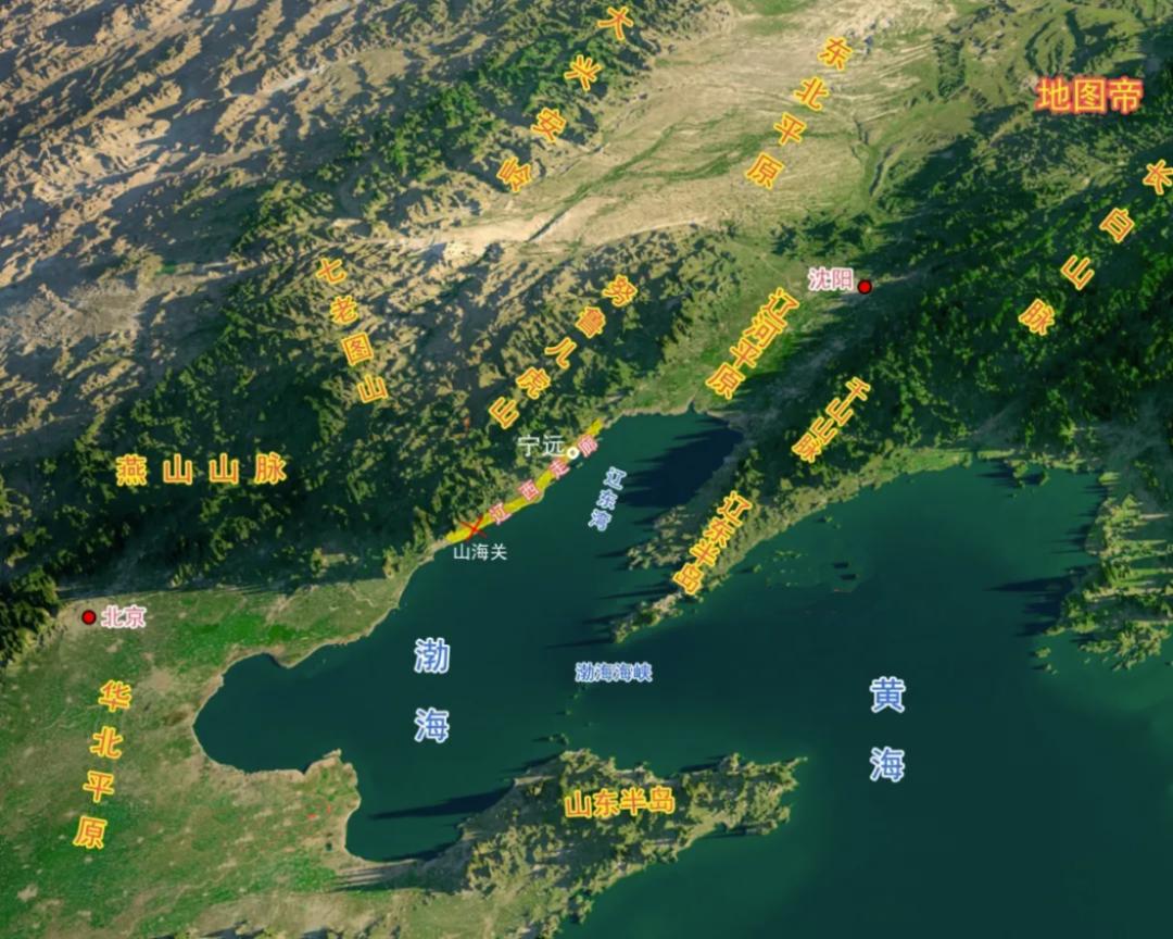 图 | 东北到北京的地形图综观这段历史,以开原为支点,明朝可以层层