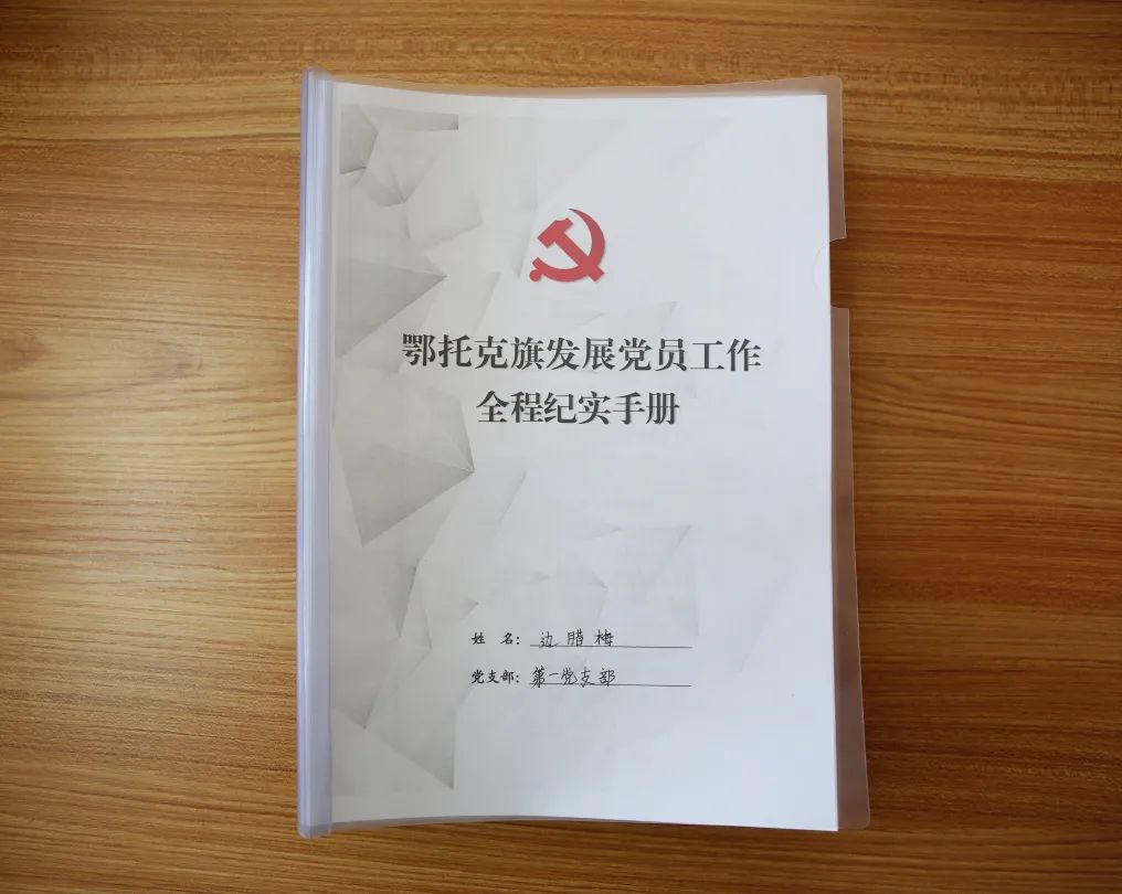 严格根据旗委组织部统一制作下发的《发展党员工作全程纪实手册》