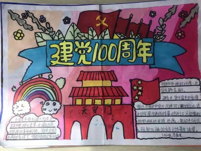 庆祝党100周年手抄报图片