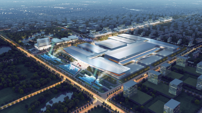 2万平方米,主要建设东北亚国际会展中心,东北亚国际会议中心,商务办公