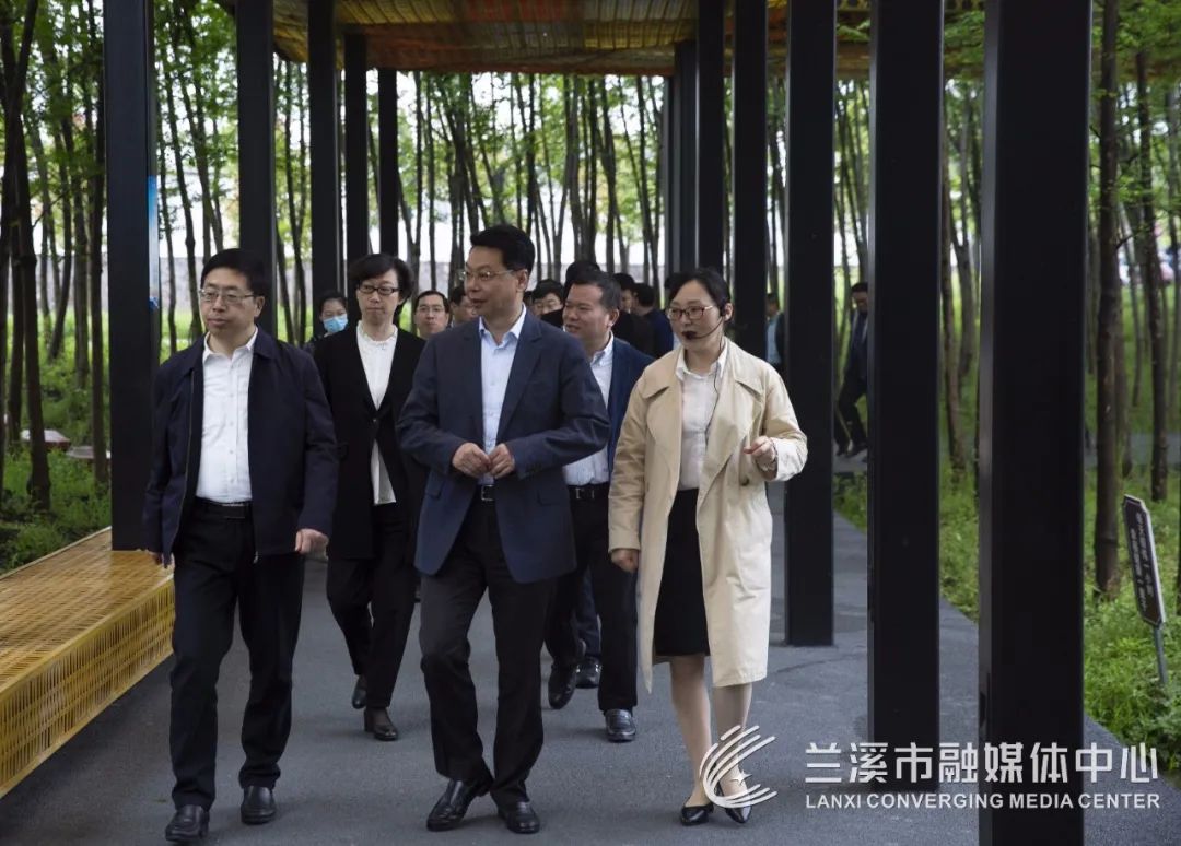 金华市领导在兰调研金兰同城及防汛工作