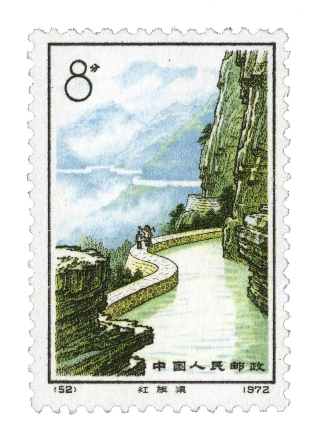 修建各种建筑物12408座,挖砌土石达2225万立方米,红旗渠总干渠全长