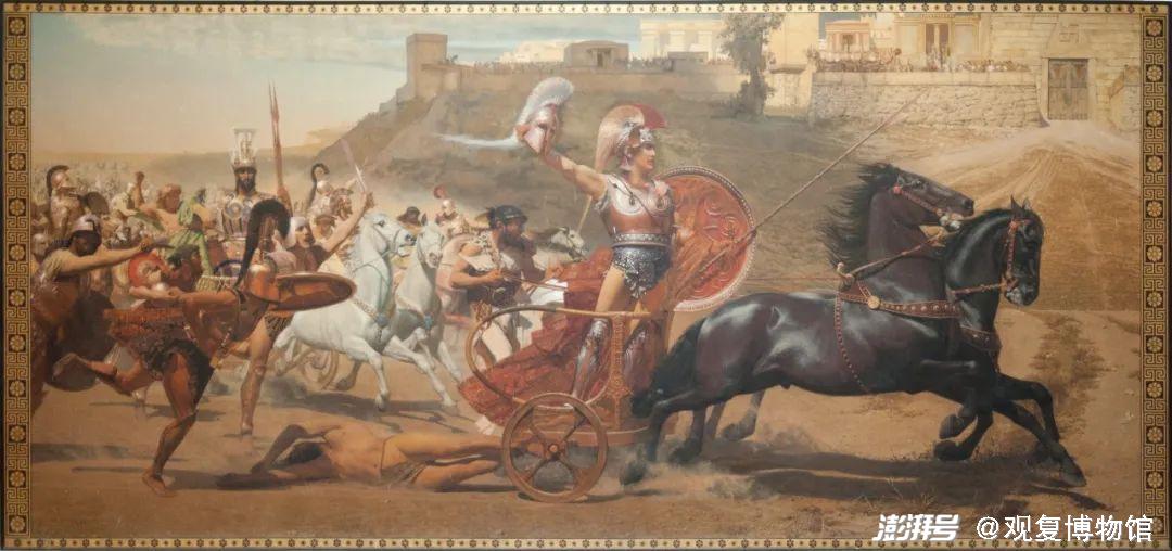 阿喀琉斯拖着赫克托尔的尸体围着特洛伊绕城三匝 [奥] 弗朗兹·冯