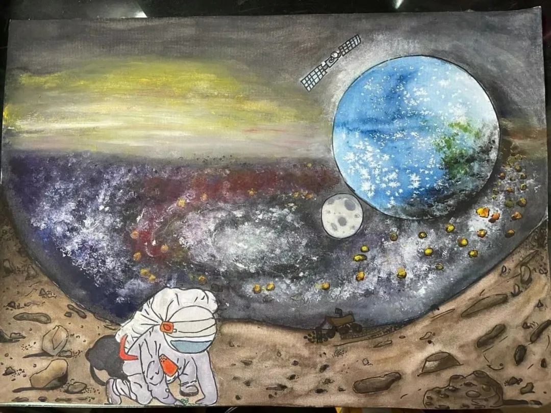 美食街漂流瓶机器人小画家眼中的太空时代