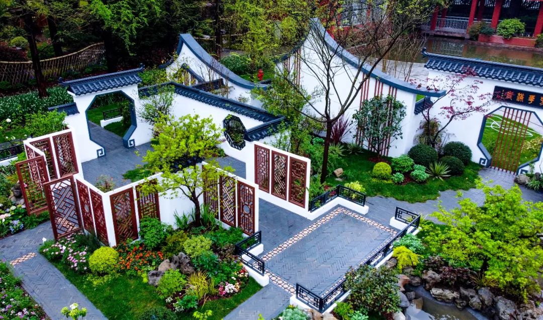 2021上海国际花展主题庭院展区芳华满庭