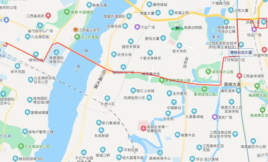 4,停靠站點:南昌西站東樞紐,西站大街黃崗山路口,國體中心地鐵站,施堯