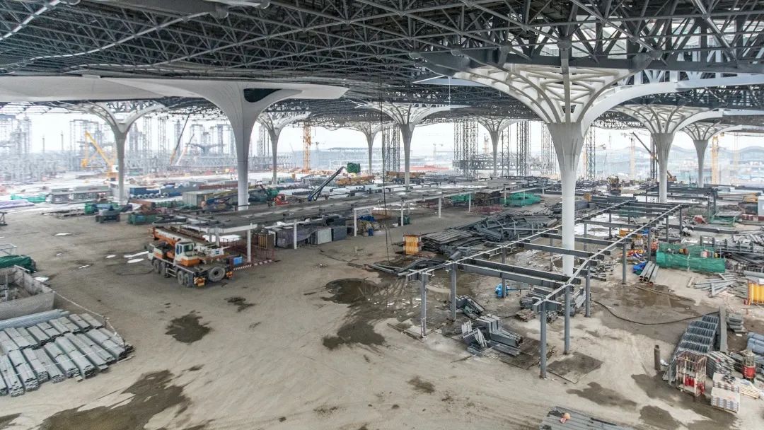 最新消息杭州机场亚运配套项目t4航站楼开始穿新衣