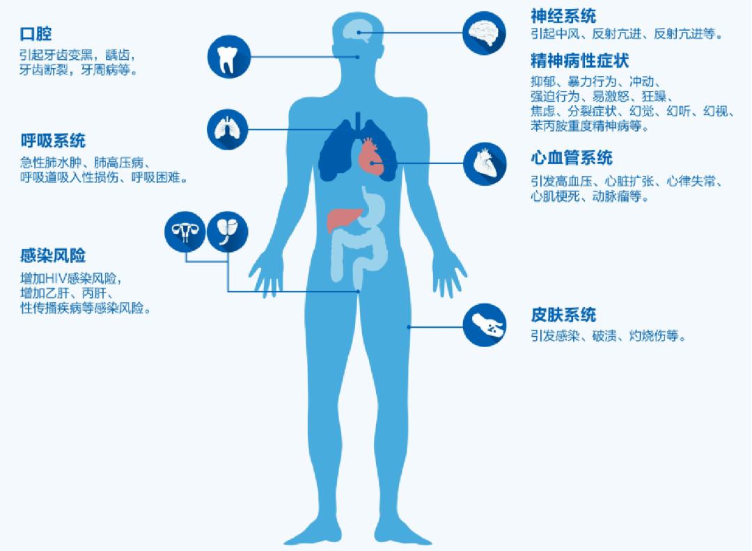 毒品对人体造成损害示意图今年,禁毒君就报道过2起吸毒致死的案件