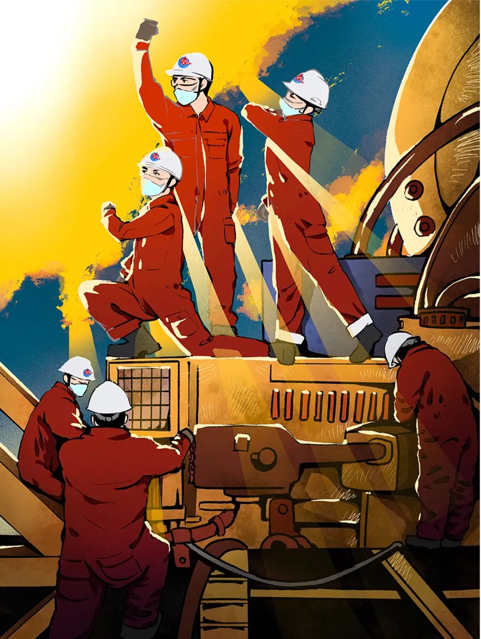 肩挑重任 砥砺前行这是海油青年留下的青春身影冲锋陷阵 矢志钻研这是