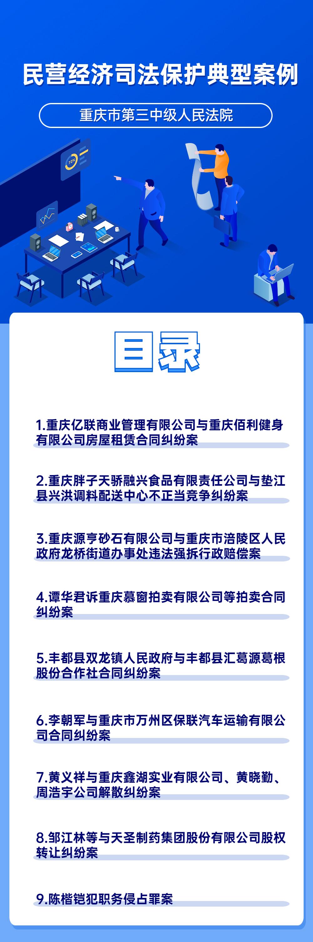 重庆市三中法院民营经济司法保护典型案例