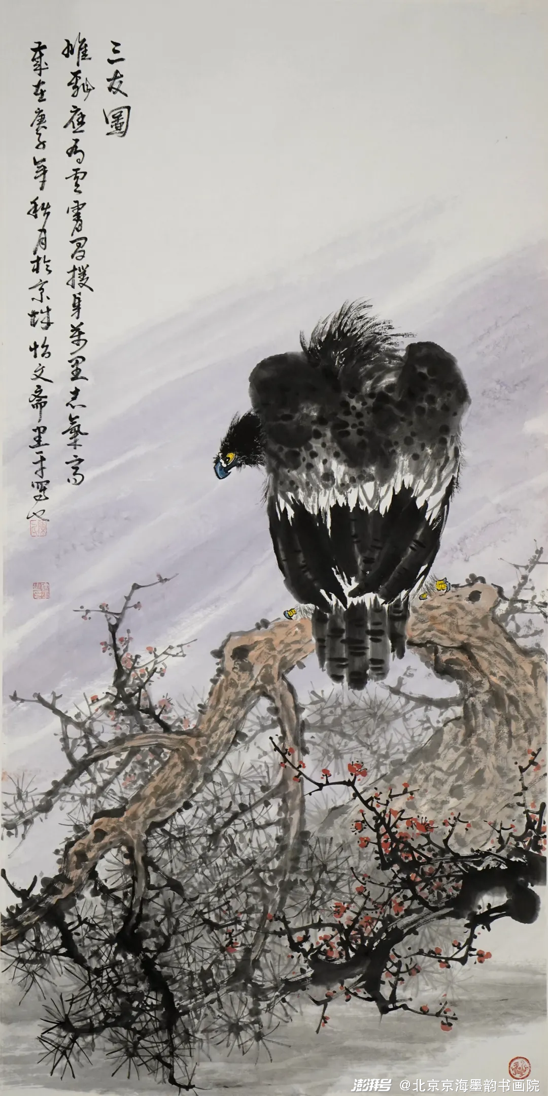 他创作的苍鹰被王天胜高度赞赏称赞其为苍山雄鹰第一人