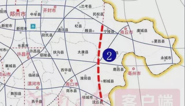 942公里,途经民权县,宁陵县,睢县,柘城县,阳新高速商丘段位于我市西部