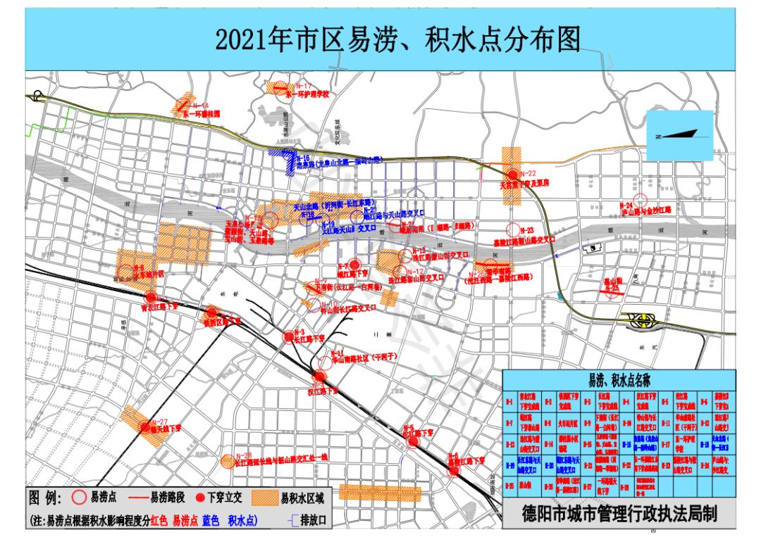 市区易涝点,积水点分布图出炉