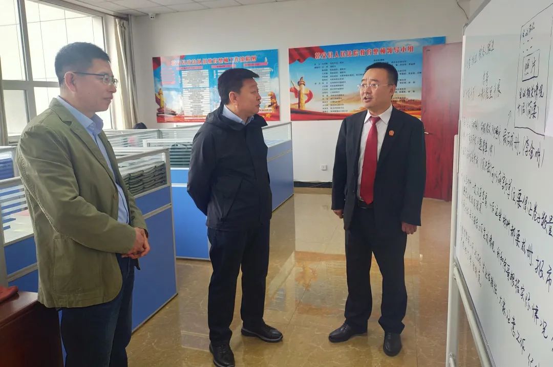 松原市乾安县领导检查全县政法队伍教育整顿工作