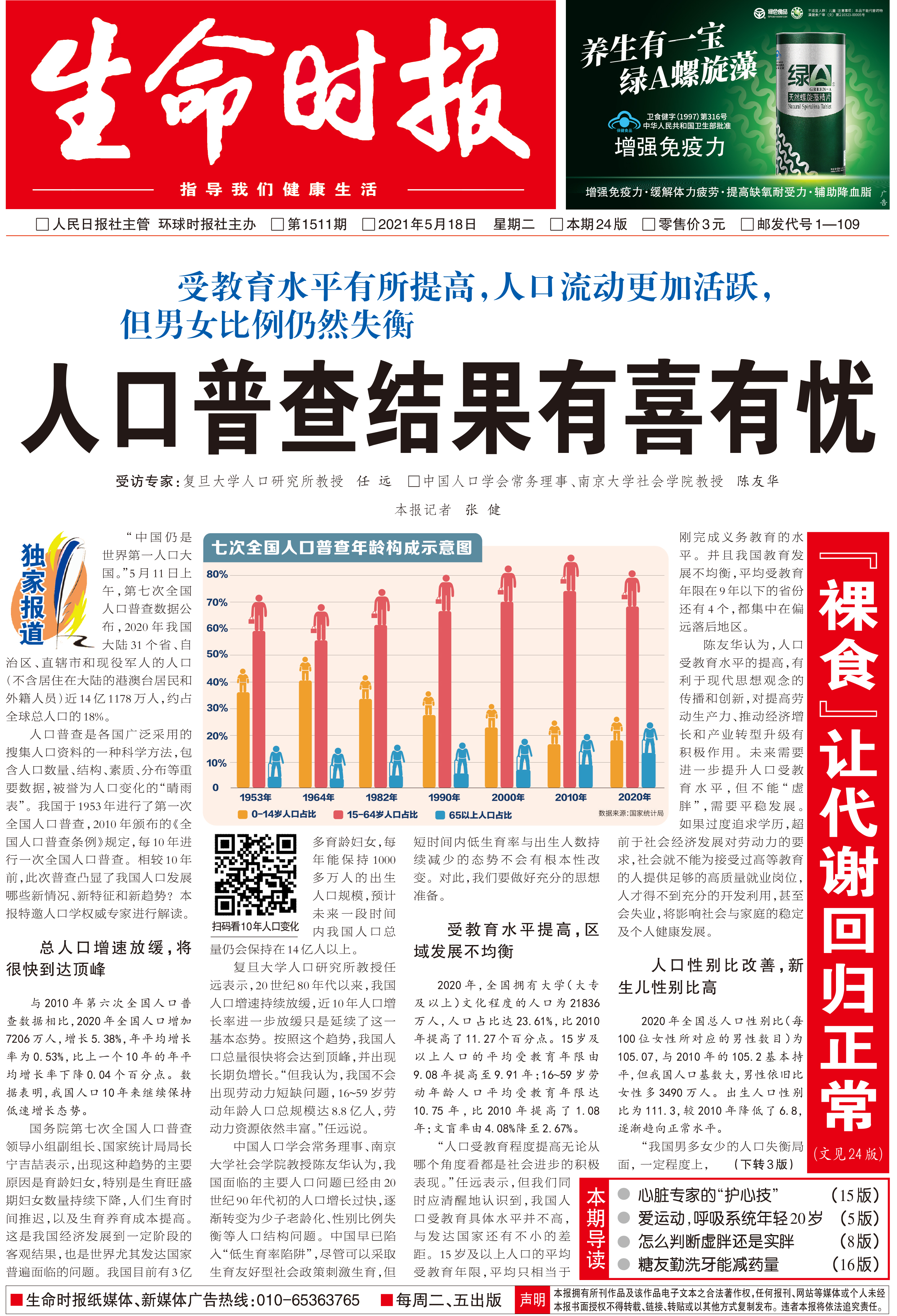 人口普查结果有喜有忧!权威专家解读五大变化