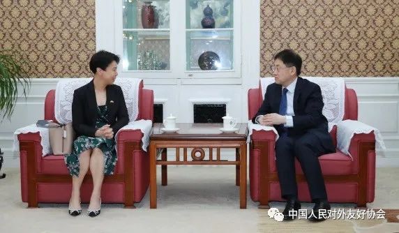 姜江副会长会见圭亚那驻华大使周雅欣