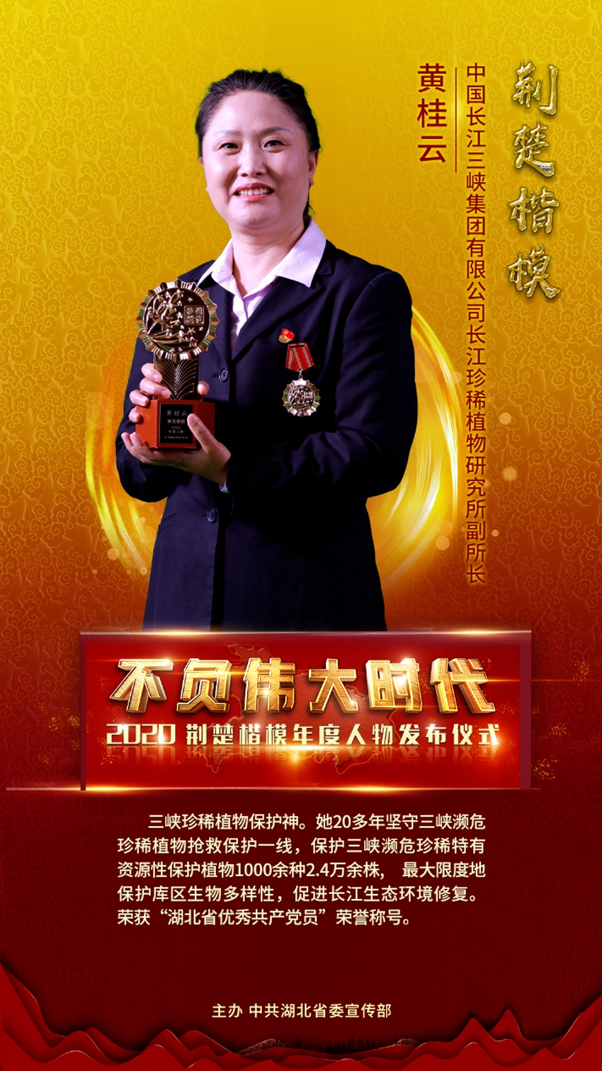 三峡集团黄桂云荣获2020荆楚楷模年度人物称号